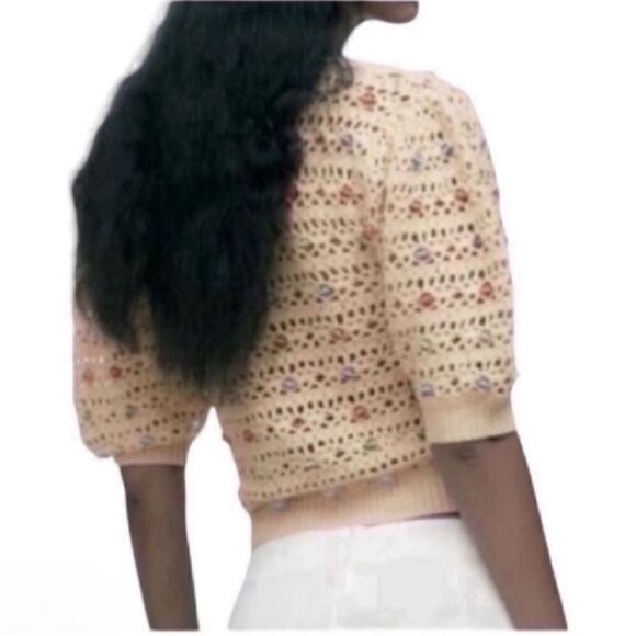 Zara Beige Beaded Sweater(Size Small) - Picture 6 of 8